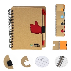 Thumb Up Eco Spiral Notebook With Pen